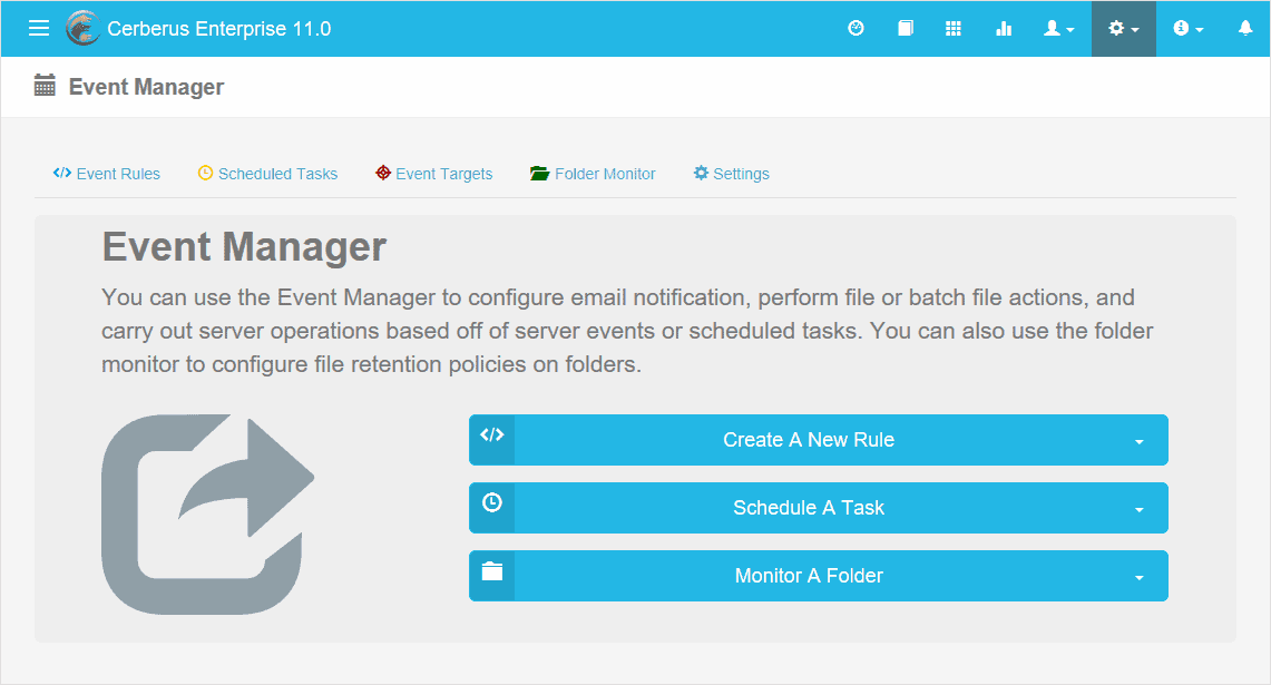 Cerberus FTP Server Event Manager for FTP Automation