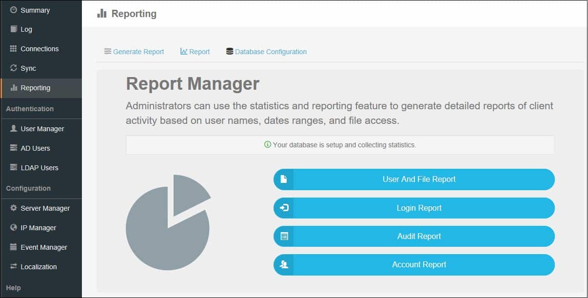 Cerberus FTP Server Reporting and Compliance Tools