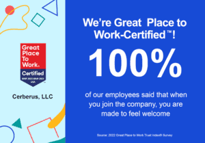 Cerberus is a certified great place to work!