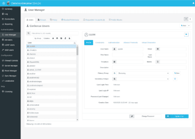 Cerberus FTP Server v13 User Manager