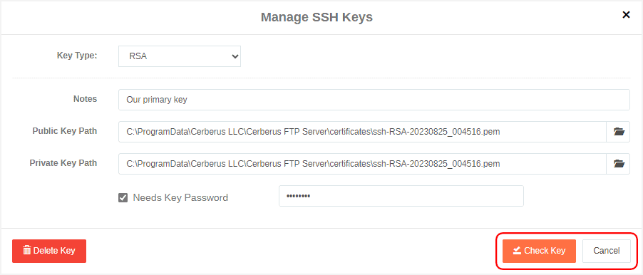Manage SSH Keys