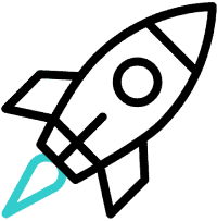 Rocket Icon Full color rocket icon