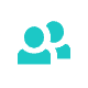 White circle with person icon inside
