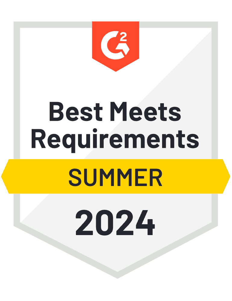 Best Meets Requirements Summer G2 Badge 2024